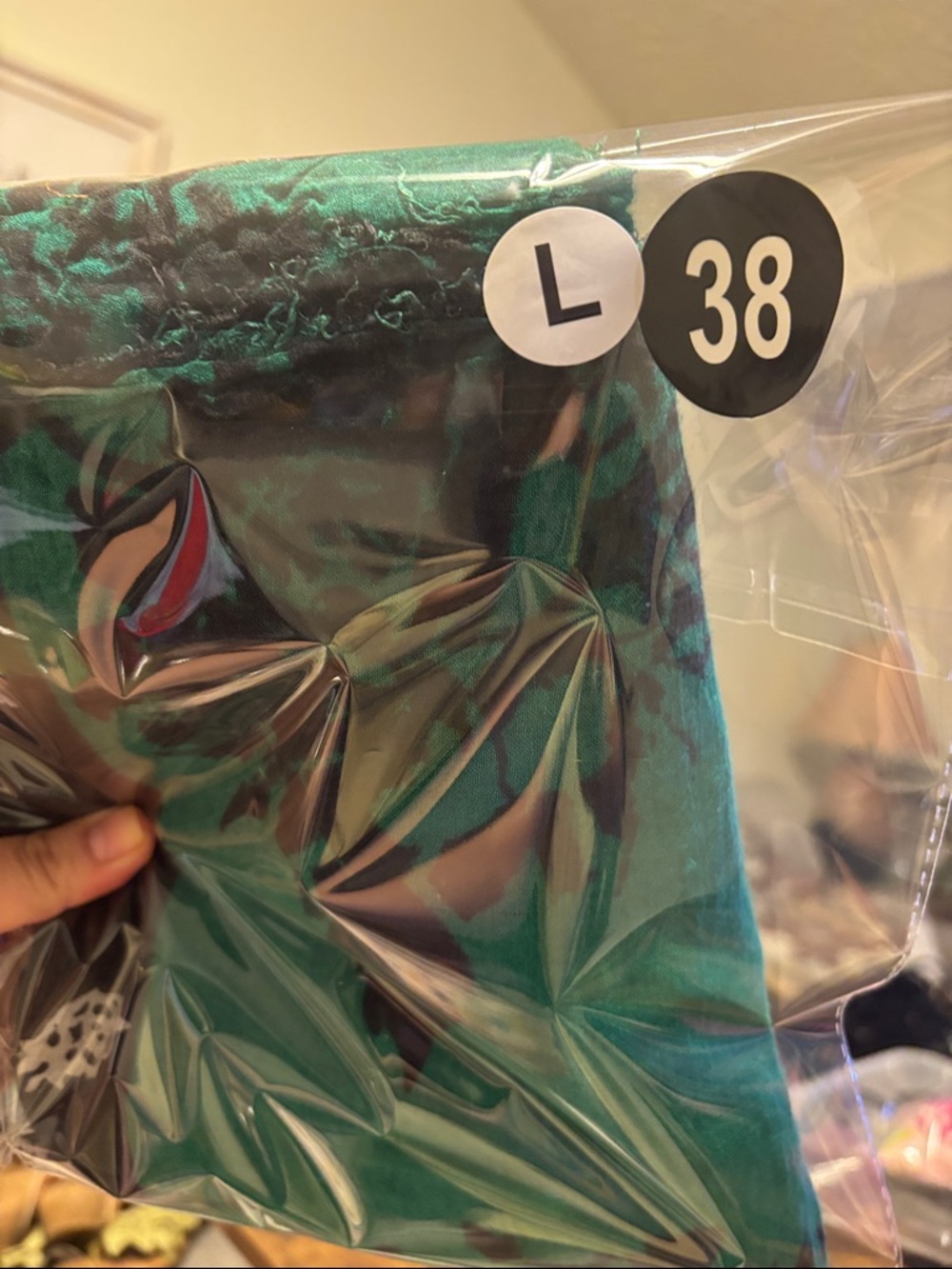 Zara Accessories Green Black Leopard Floral Mix Media Print Scarf Wrap - Picture 6 of 6